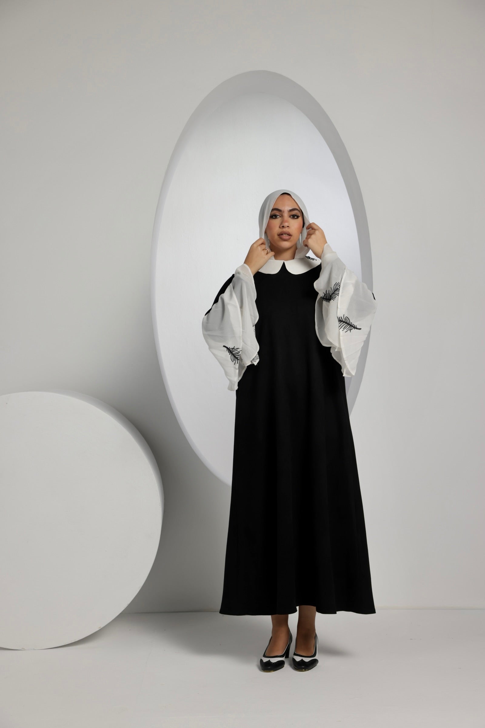 Black X White Tulip Dress