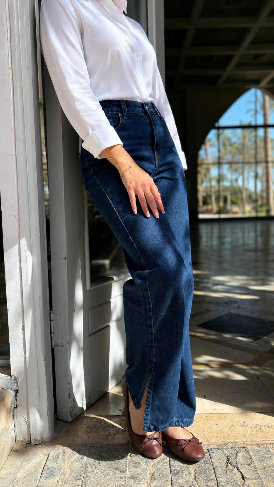 Midnight Wide Leg Denim Pants
