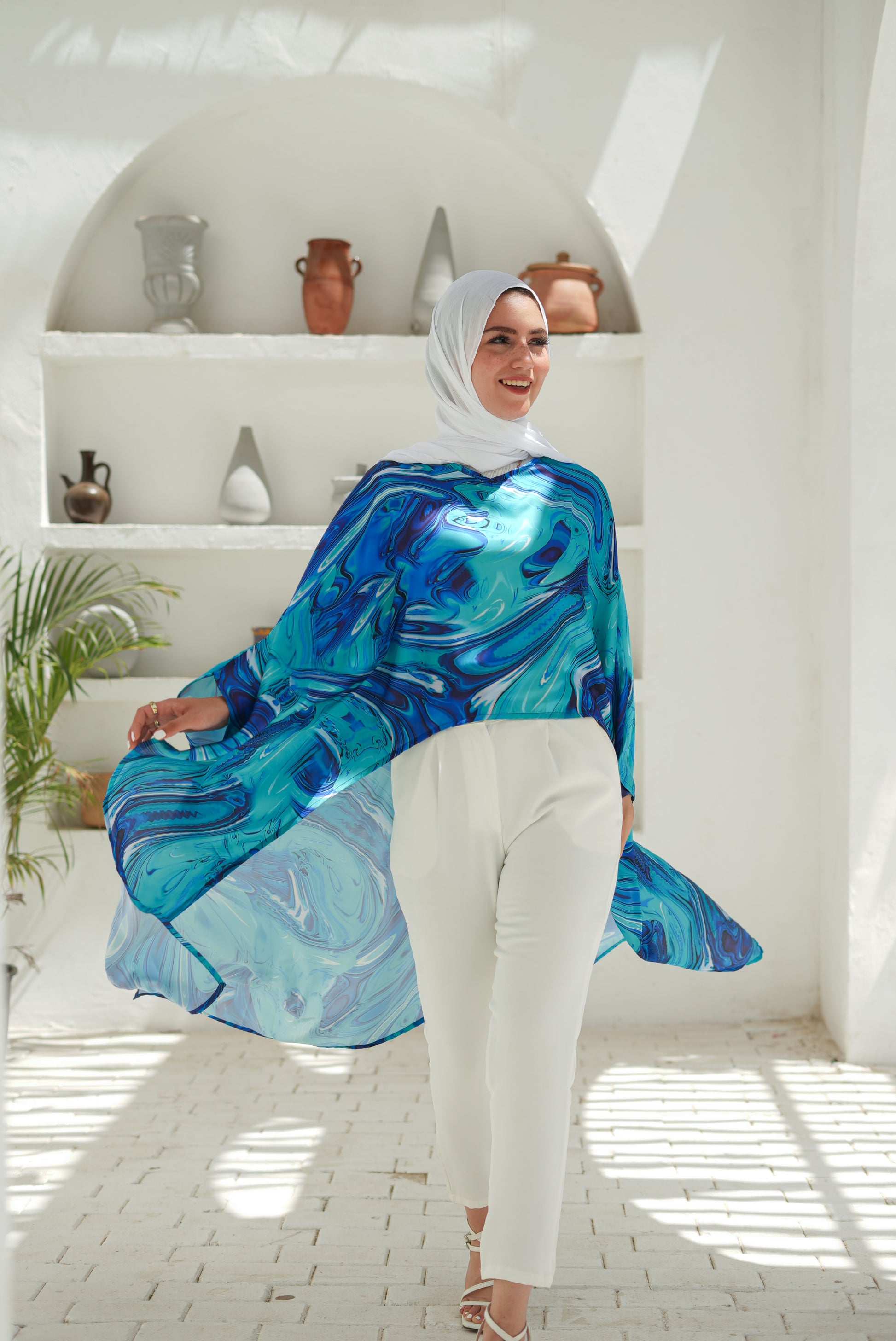Sea Waves Poncho