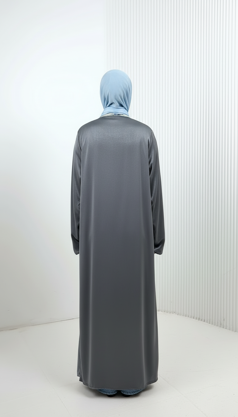 Celeste Dual Grace Abaya – Double Face Luxury Open Abaya