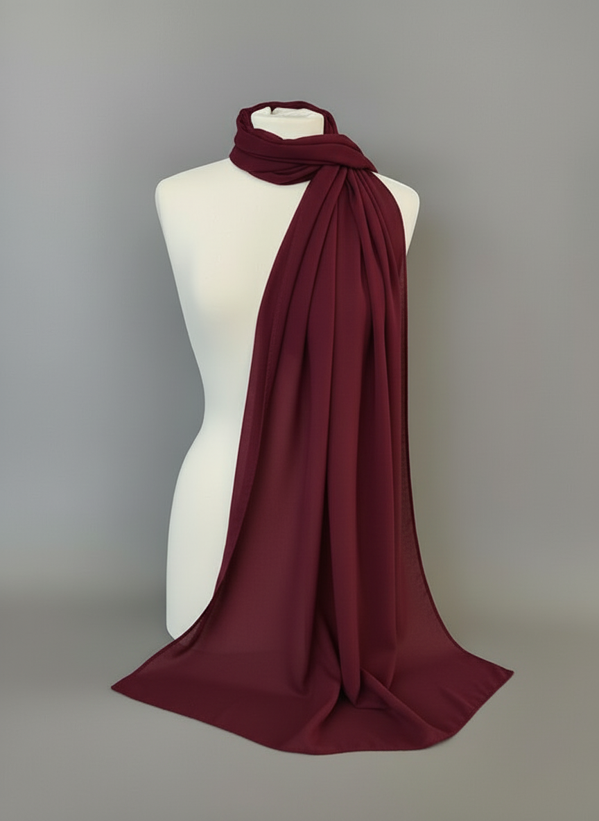 Wide Chiffon Scarf