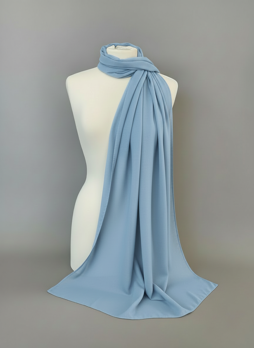 Wide Chiffon Scarf