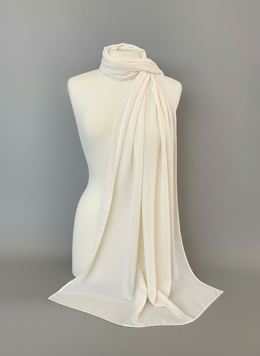 Wide Chiffon Scarf