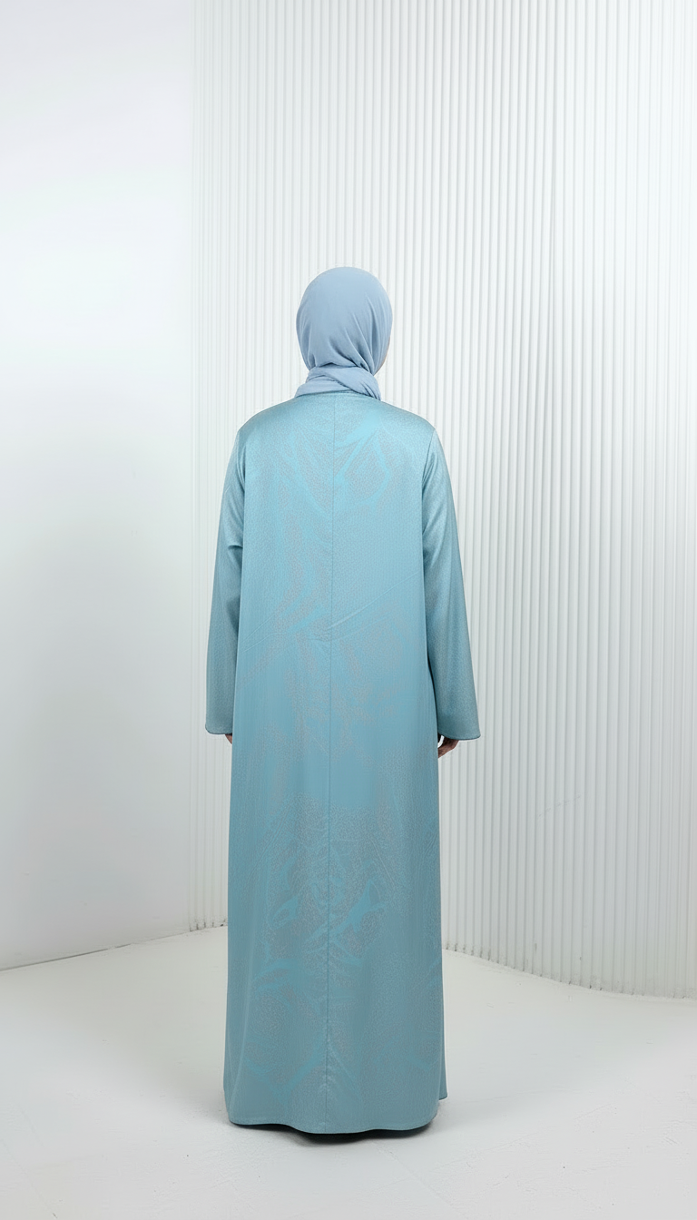 Celeste Dual Grace Abaya – Double Face Luxury Open Abaya