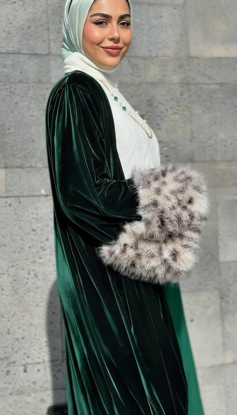 The Emerald Velvet Abaya