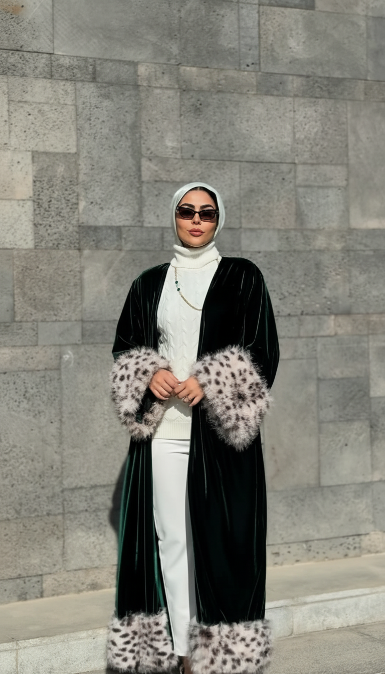 The Emerald Velvet Abaya