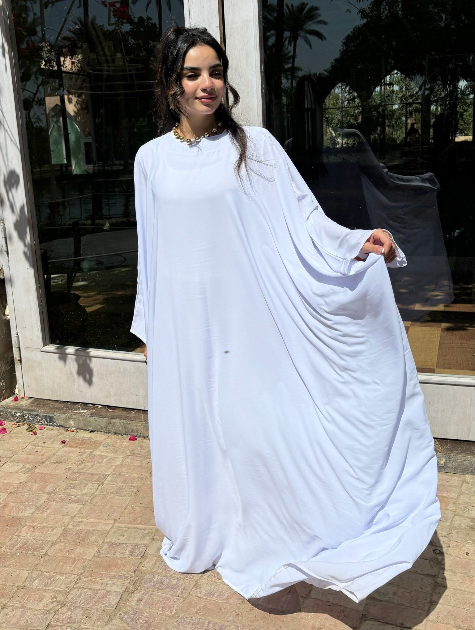 Wide Shoulder Abaya