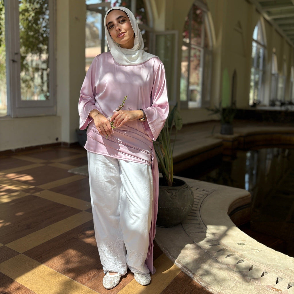 Embroidered Cotton Pants