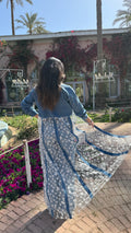 Denim Blossom Long Jacket
