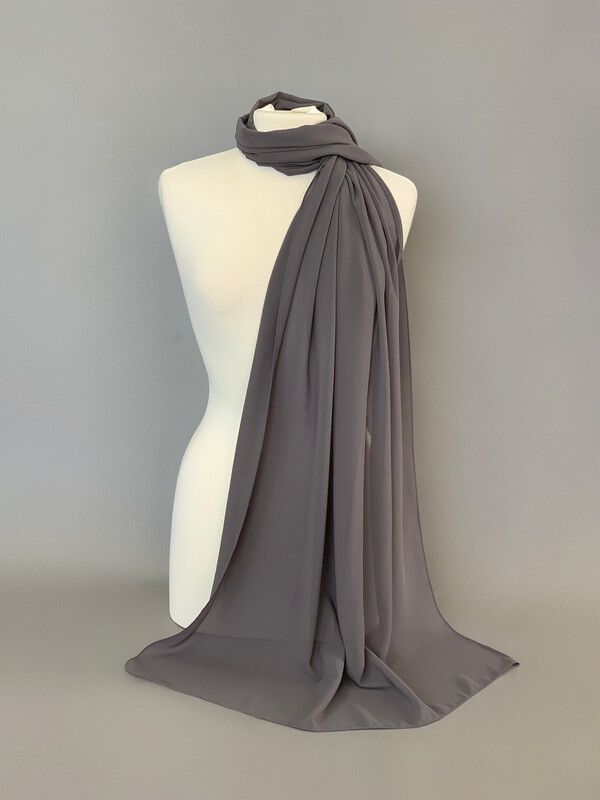 Wide Chiffon Scarf