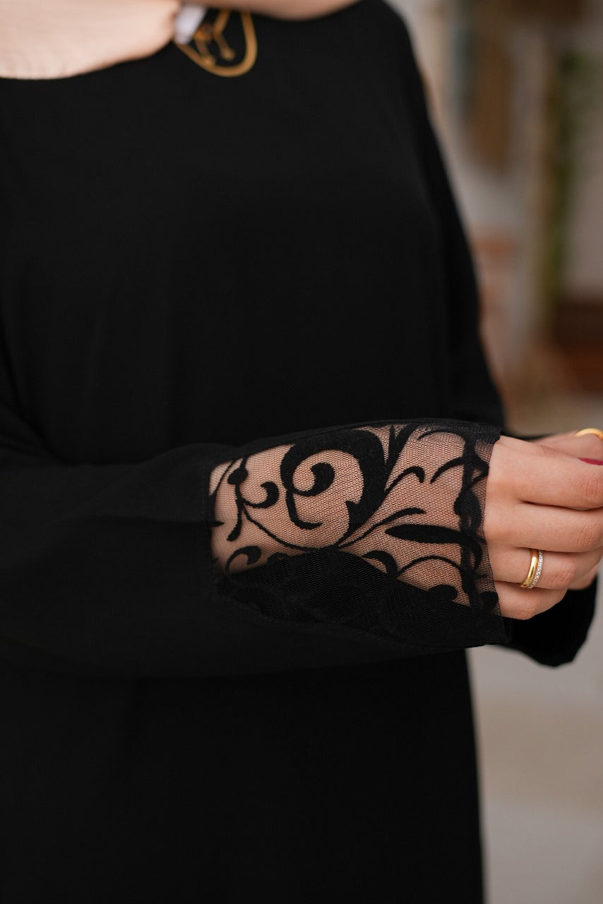 The Lace Black Abaya
