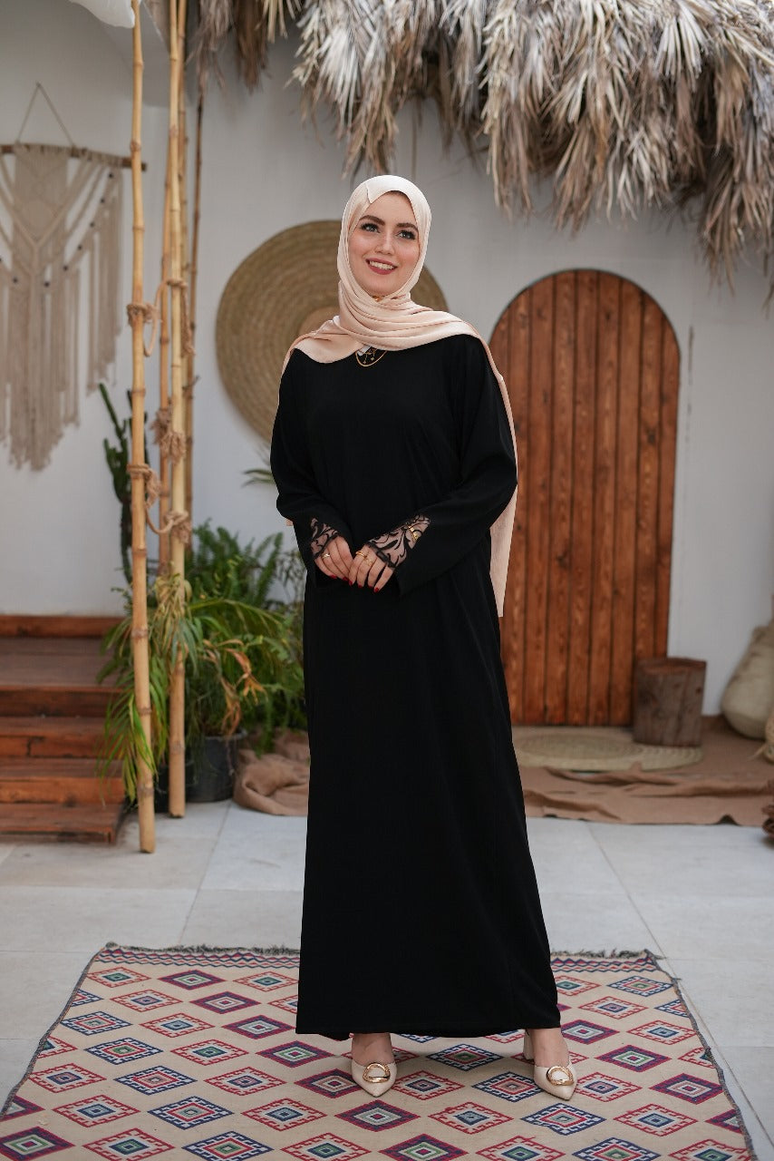 The Lace Black Abaya